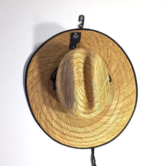 NWT Women Men CLASSIC Lifeguard Hat Straw Beach Wide Brim Sun hat Outdoo… - Picture 7 of 8